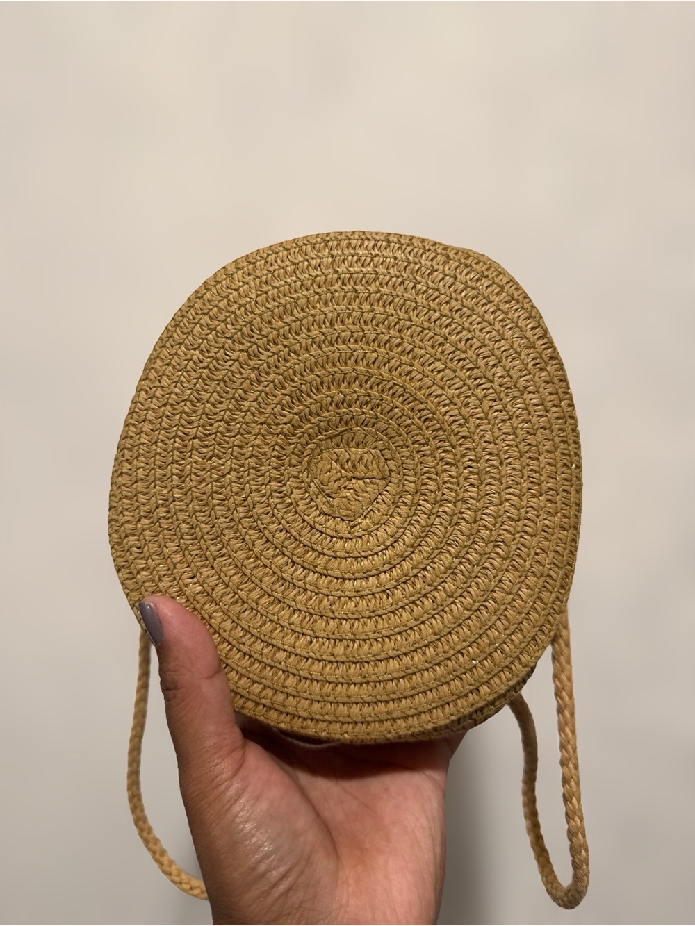 Bohemian Woven Round Crossbody Bag in Tan Boho bag - Picture 5 of 5